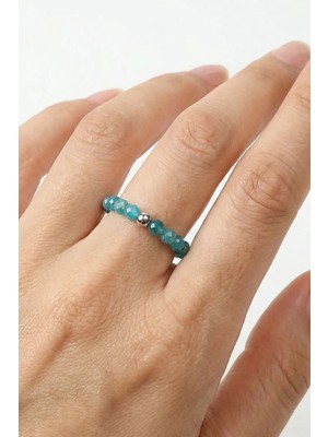 Taş Sandığı Apatit Taşı Lastikli Yüzük – 3.5 mm