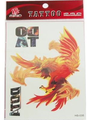 Marsilyan Ateş Kartalı Tattoo Dövme Sticker