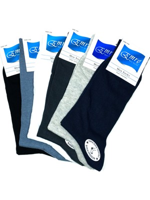 Marsilyan Penye Yazlık Erkek Çorap Burun Dikişsiz Takviyeli Topuk ve Burun 6 Çift