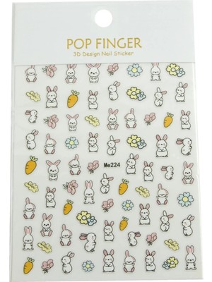 Marsilyan Tavşan Havuç Tattoo Dövme Sticker