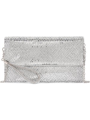 Derimod Kadın Gümüş Zincir Askılı Taşlı Abiye Çantası 26PBD2900TS