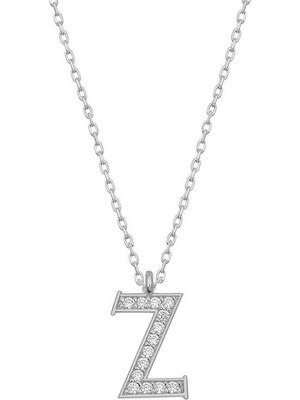 Marsilyan 925 Ayar Gümüş Z Harfi Kadın Gümüş Kolye T6703 (72)