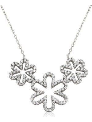 Marsilyan 925 Ayar Gümüş Üçlü Papatya Kadın Gümüş Kolye PT2610699 (72)