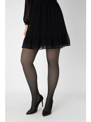 Marsilyan Kadın Peluş Tayt Yüksek Bel Kışlık Termal Kadın Külotlu Çorap Ten Rengi Görünümlü