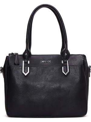 Derimod Kadın Siyah Uzun Askılı Baskılı Kol Çantası 26SBD261826