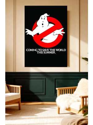 Mushen Studio Ghostbusters Hayalet Avcıları Logo Kanvas Tablo Solvent Baskı Film Sanatı Duvar Dekoru