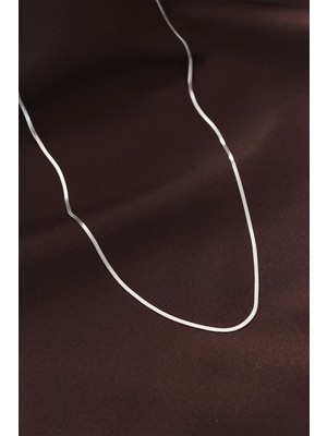 Marsilyan Çelik Gümüş Renk 60 cm Ince Italyan Zincir Kolye