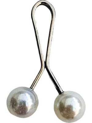 Marsilyan Tesettür Eşarp ve Şal Klipsi Inci Beyaz