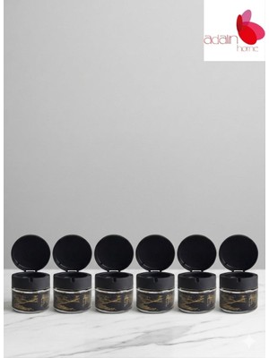 Adalinhome Kapaklı Cam Kavanoz Küllük – Koku Önleyici Şık Tasarım 6 Adet