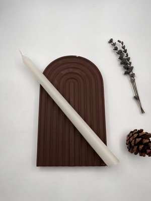 Verda Desing Dekoratif Pastel Mat Beyaz Şamdan Mumu 1 Li