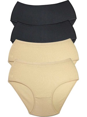 Marsilyan 4 Adet Kadın Yüksek Bel Ribana Bato Külot S014