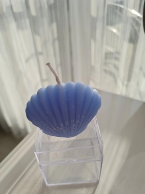 Verda Desing Kutulu Mavi Küçük Istiridye El Yapımı Dekoratif Tasarım Mum