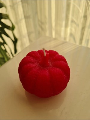 Verda Desing Kokulu Açık Pembe Bal Kabağı El Yapımı Dekoratif Tasarım Mum