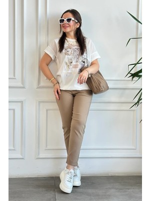 Battal Boy Duble Paça Beli Lastikli Pantolon