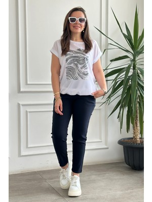 Battal Boy Duble Paça Beli Lastikli Pantolon