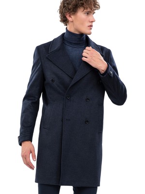 Echol Erkek Standart Fit Eğik Cep Kaban