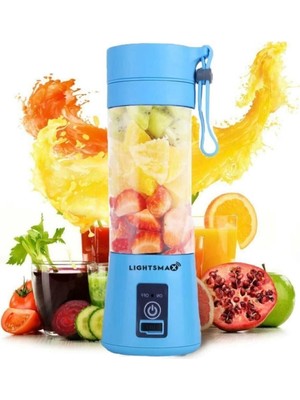 Marsilyan Portatif TAŞINABILIR380 ml USB Şarjlı Mavi El Blender