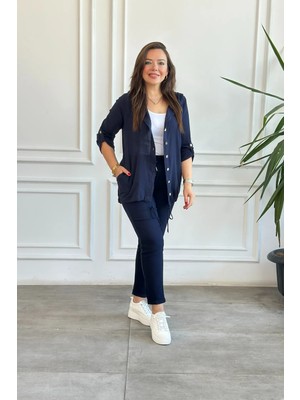 Battal Boy Beli Lastikli Duble Paça Pantolon