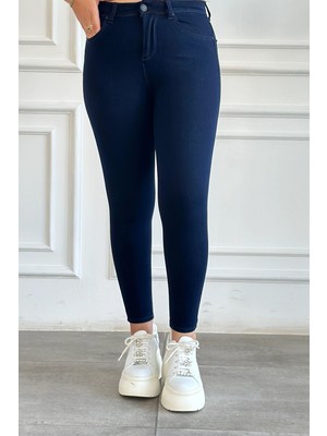 En Boy Likralı Büyük ve Küçük Beden Dar Paça Kot Pantolon