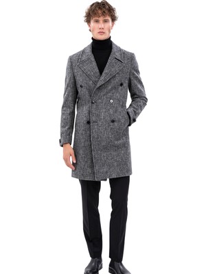 Echol Erkek Standart Fit Eğik Cep Kaban