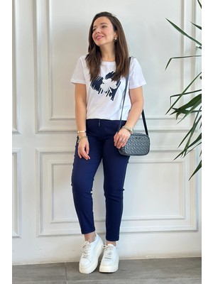 Battal Boy Duble Paça Beli Lastikli Pantolon