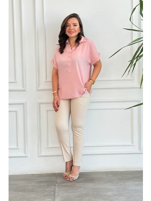 Yüksek Bel Kumaş Pantolon