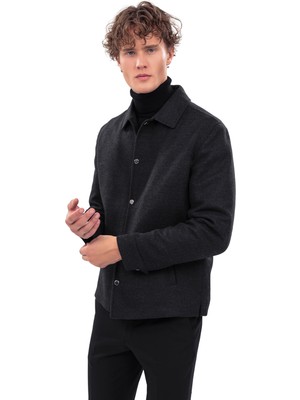 Echol Erkek Standart Fit Spor Kısa Kaşe Mont