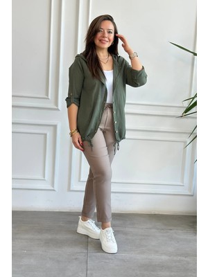 Beli Lastikli Duble Paça Pantolon