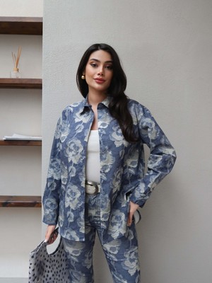 Esra Helvacı Çiçek Desenli Gömlek