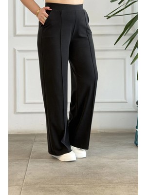 Nervür Dikişli Palazzo Pantolon