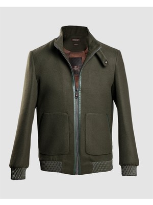 Echol Erkek Standart Fit Kaşe Kısa Pilot Mont