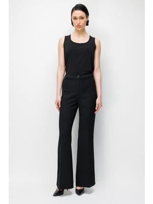 Moda İlgi Moda Ilgi Kadın Bol Paça Pantolon 5009 Siyah