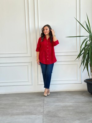 Cep ve Yanları Drop Taş Detaylı Mom Jean