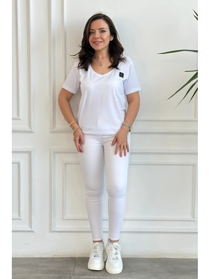 Yüksek Bel Likralı Dar Paça Kot Pantolon