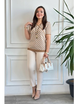 Yüksek Bel Likralı Mom Jean