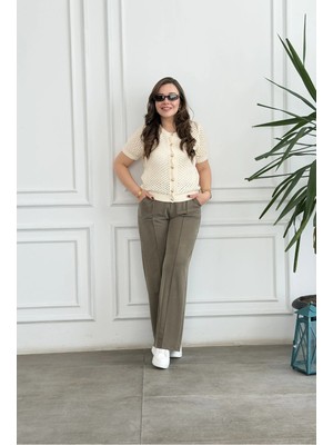Nervür Dikişli Palazzo Pantolon