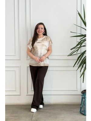 Beli Lastikli Bol Paça Pantolon