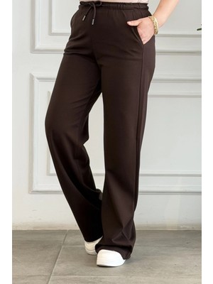 Beli Lastikli Bol Paça Pantolon