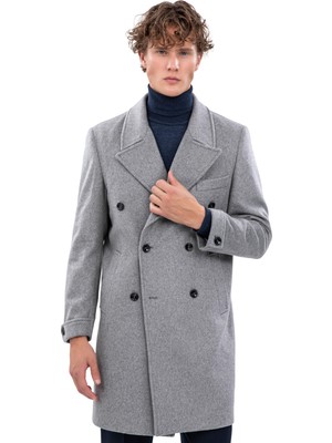 Echol Erkek Standart Fit Eğik Cep Kaban