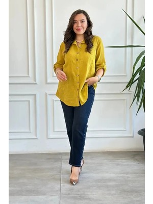 Cep ve Yanları Drop Taş Detaylı Mom Jean