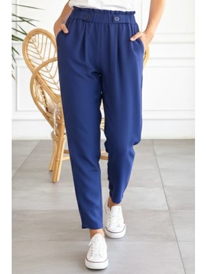 Beli Lastikli Krep Pantolon