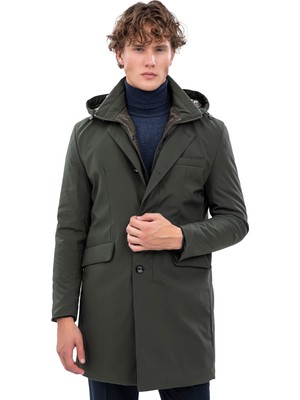 Echol Erkek Standart Fit Kapüşonlu Mont