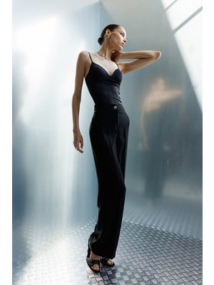 Moda İlgi Moda Ilgi Kadın Ispanyol Paça Pantolon 5020 Siyah