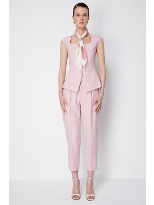 Ekol Kadın Yan Cepli Dar Paça Pantolon 1192 Pudra