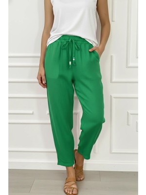 Paça Dikiş Detaylı Şalvar Pantolon