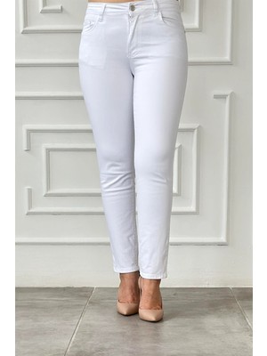 Yüksek Bel Likralı Kot Pantolon