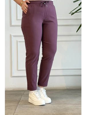 Duble Paça Beli Lastikli Pantolon