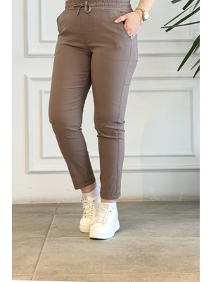 Duble Paça Beli Lastikli Pantolon