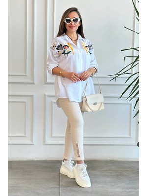 Yüksek Bel Likralı Paçası Lazer Kesim Kot Pantolon