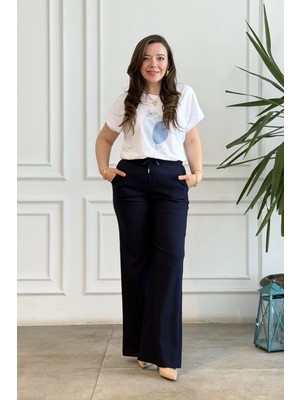 Beli Lastikli Hafif Ispanyol Pantolon